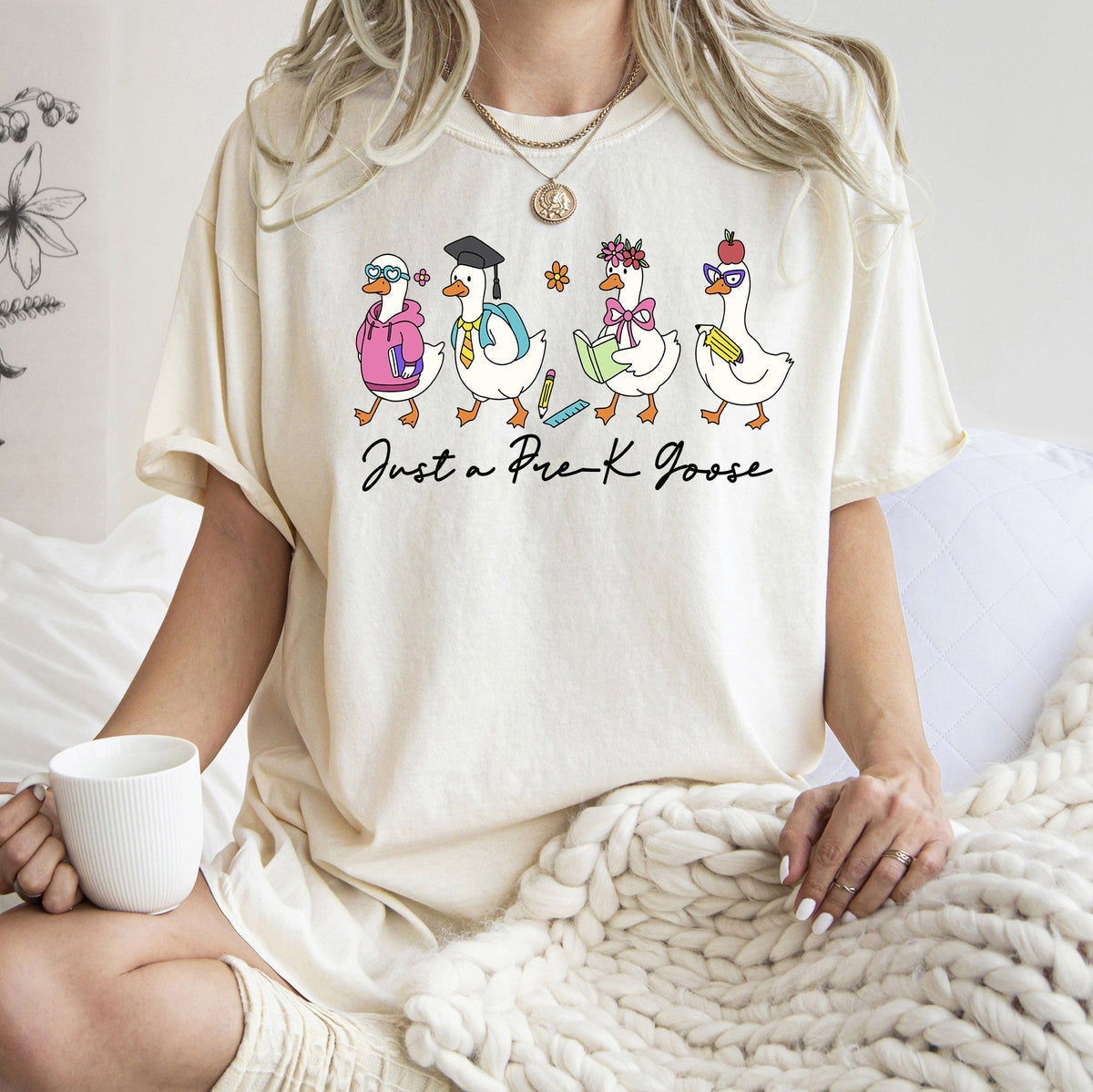 Just A Pre-K Goose Comfort Colors Tee