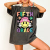 Fifth Grade Smiley Face Teacher Back To School First Day Of School Graphic Edition Comfort Colors Tee