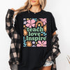 Teach Love Inspire Boho Back to School First Day of School Collection Comfort Colors Tee