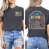 ABCD Back To School Tour Floral Front And Back Coquette Teacher Comfort Colors Tee