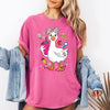 Teacher Goose Floral Coffee First Day Of School Teacher Appreciation Comfort Colors Tee