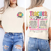 Nacho Average Teacher Back to School Retro Front and Back Edition Comfort Colors Tee