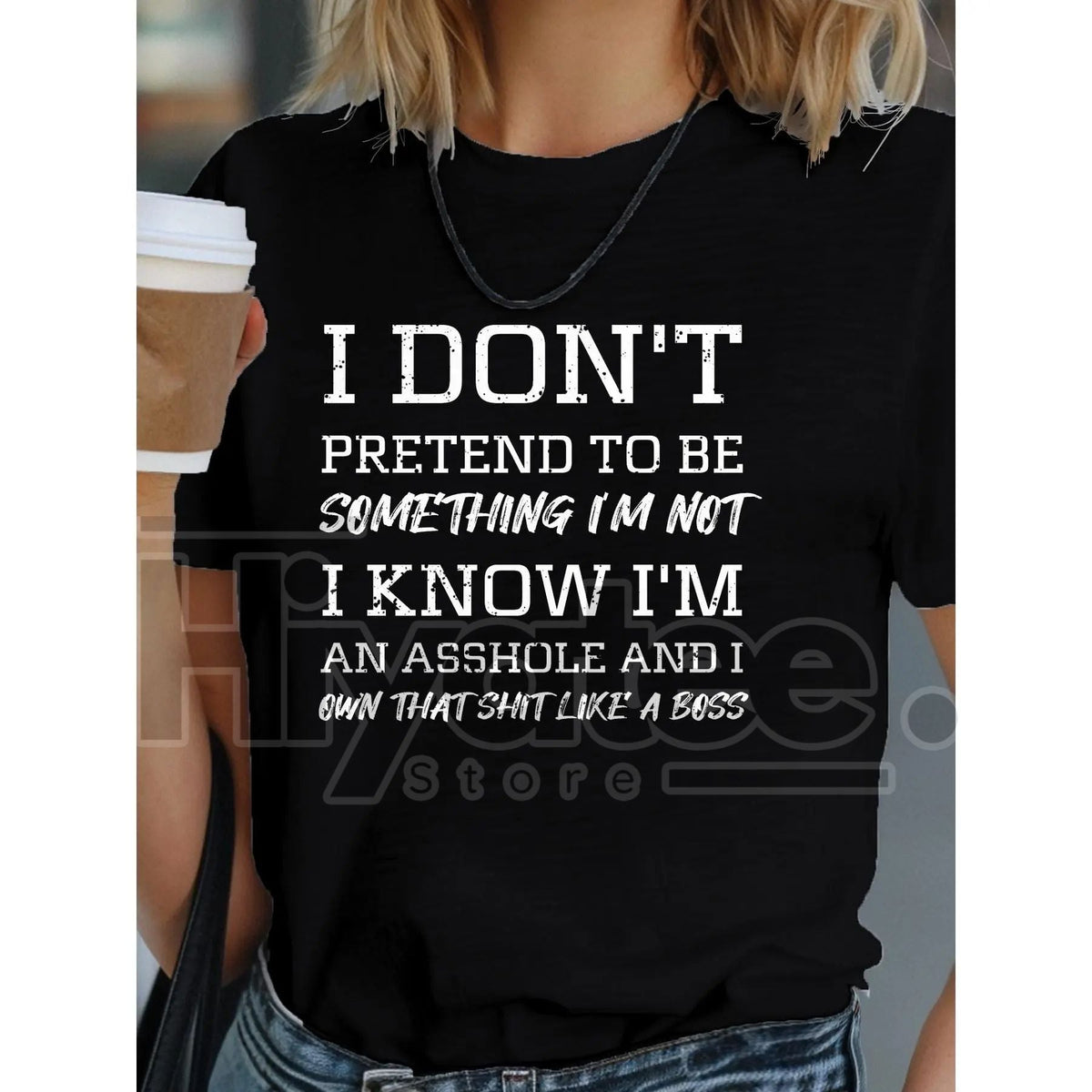 "Know I'm an Asshole" Women's Black Cotton T-Shirt – Bold Boss Graphic Tee