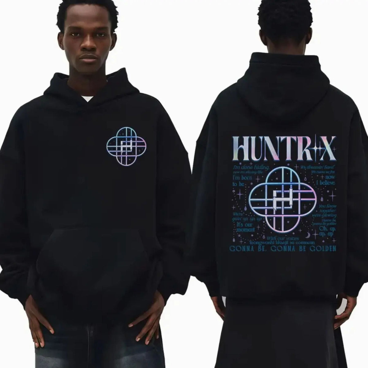 Korean Streetwear Kpop Hoodie – "Demon Hunters" Fan Gift, Unisex Loose Fit Pullover, Trending K-Fashion