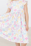 Bow-tastic Flutter Sleeve Twirl Dress