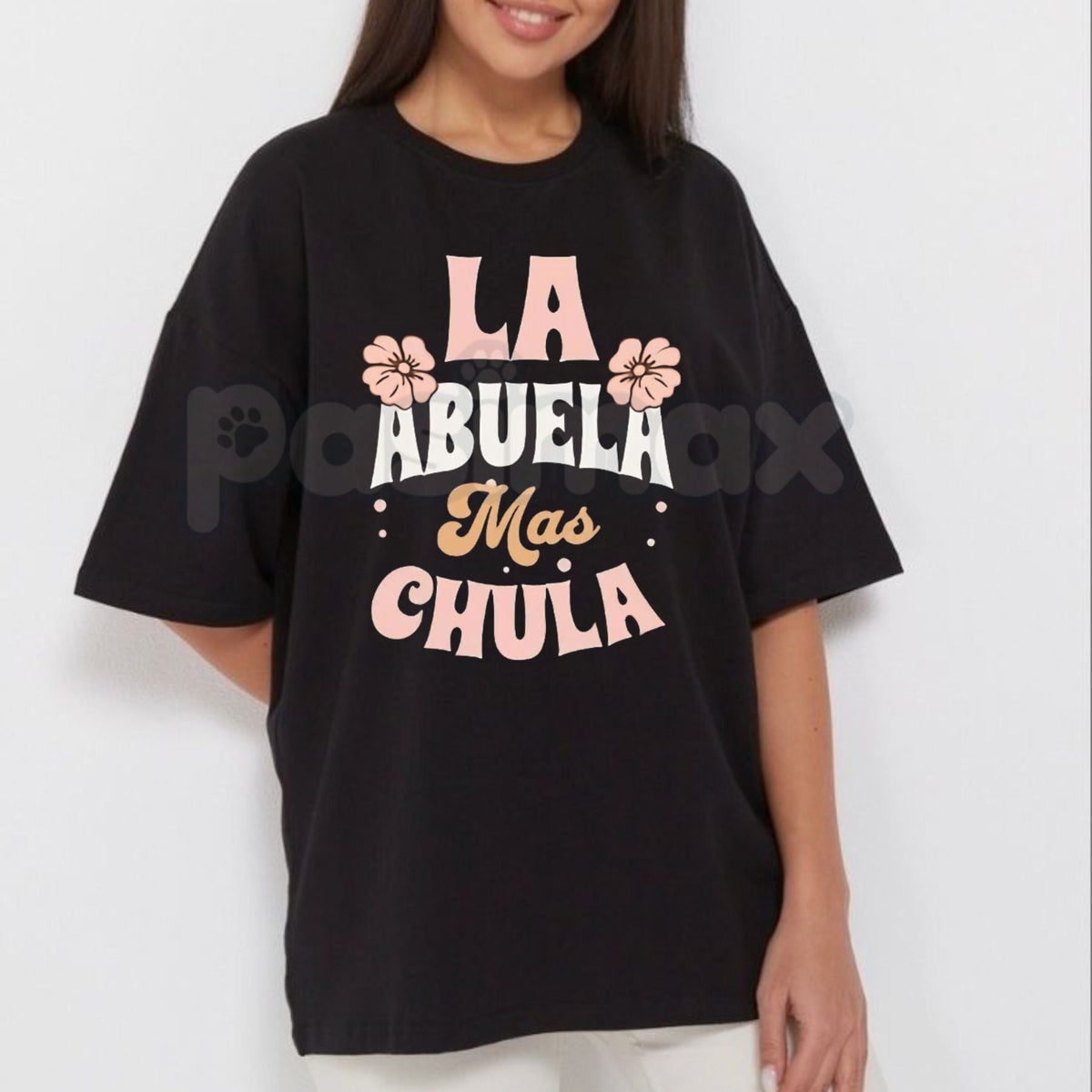 "La Abuela Más Chula" Spanish Graphic Tee – Premium 100% Cotton Grandmother Gift, Cute Floral Abuela Portrait Shirt, Soft Lived-In Heavyweight Latina Fashion, Made in USA