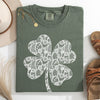 Lace Coquette Shamrock Clover Lucky Leprechaun St Patrick's Day Comfort Colors Tee