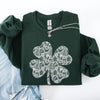 Lace Coquette Shamrock Leprechaun St Patrick's Day Clover Lucky Irish Graphic Sweatshirt