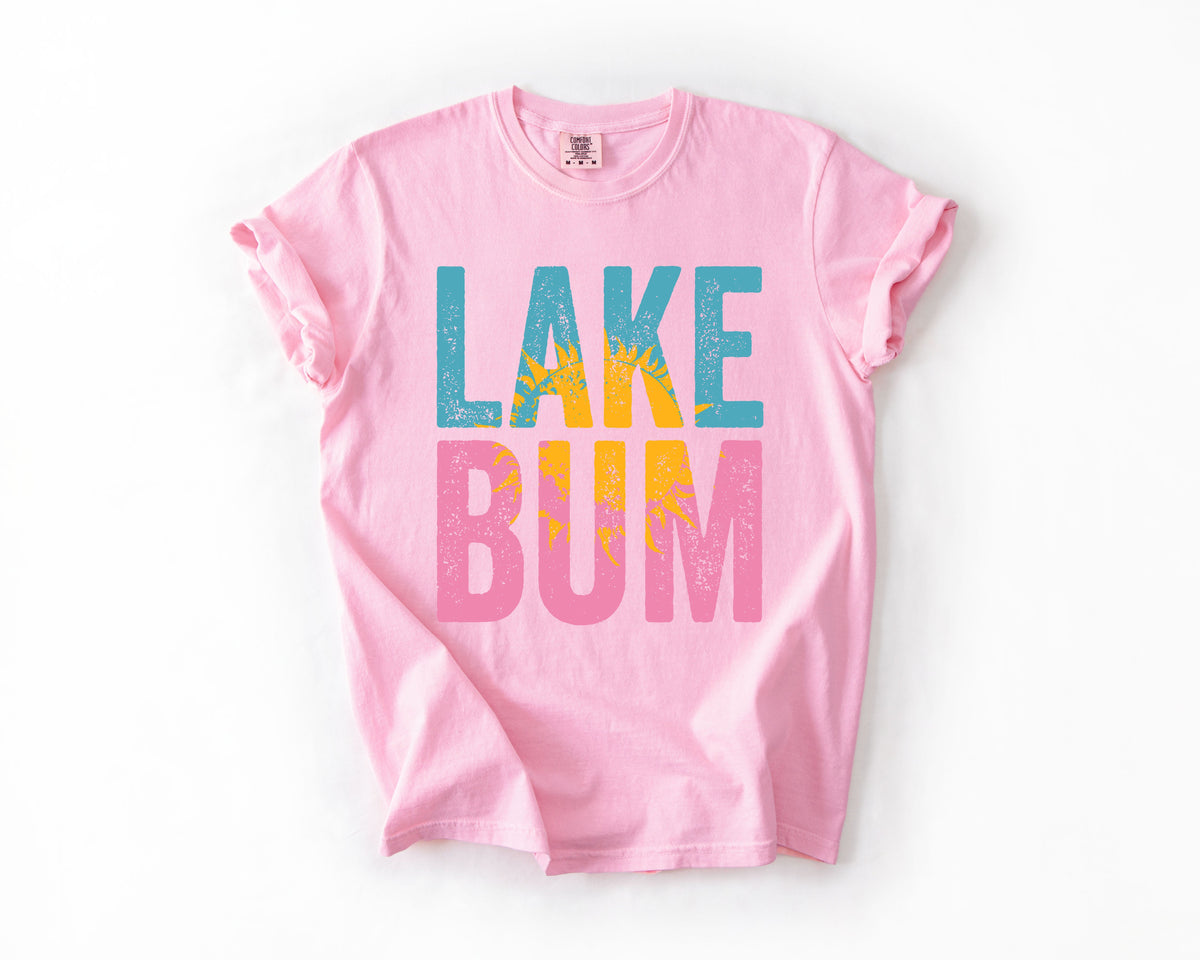 Lake Bum Boat Lake Life Camping Outdoor Nature Travel Adventure Seekers Comfort Colors Tee