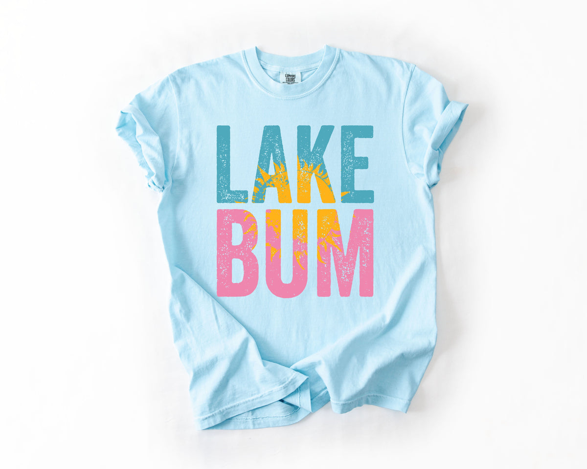 Lake Bum Boat Lake Life Camping Outdoor Nature Travel Adventure Seekers Comfort Colors Tee