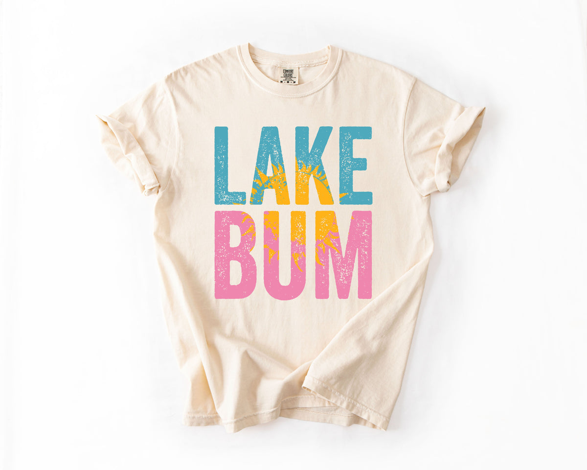Lake Bum Boat Lake Life Camping Outdoor Nature Travel Adventure Seekers Comfort Colors Tee