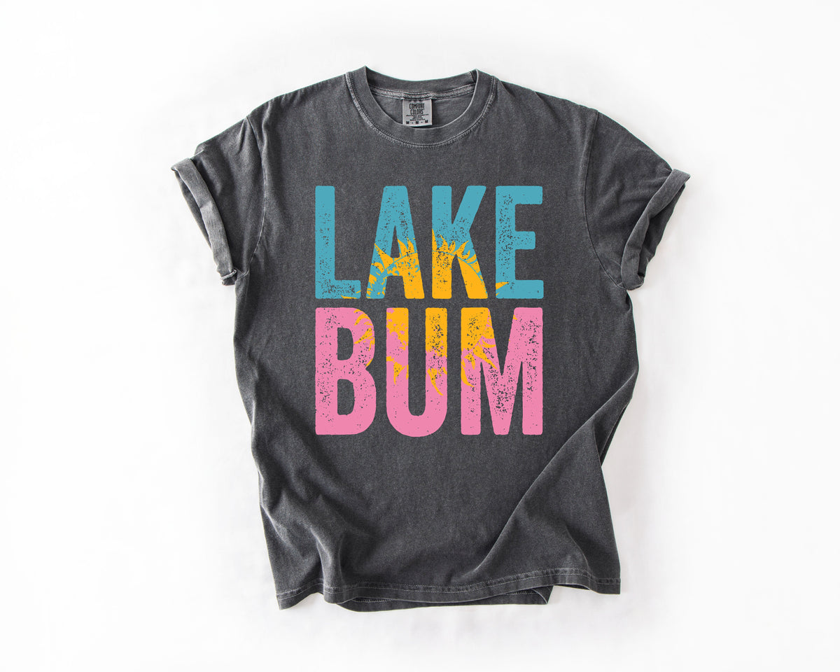 Lake Bum Boat Lake Life Camping Outdoor Nature Travel Adventure Seekers Comfort Colors Tee