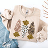 Leopard Print Carrots Easter Bunny Jesus Rabbit Holiday Themed Graphic Sweatshirt
