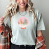 Let It Snow Snow Ball Christmas Deer Seasonal Festivity Design Holiday Collection Edition Comfort Colors Tee