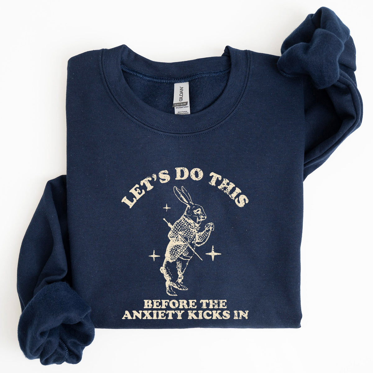 Let's Do This Before Anxiety Kicks In From Alice In Wonderland Rabbit Sweatshirt