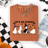 Let's Go Ghouls Funny Geese Goose Halloween Witch Spooky Season Comfort Colors Tee