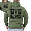 Life Is Better With Jesus Christian Gospel Faith Inspirational Message Hoodie For Believers Daily Wear