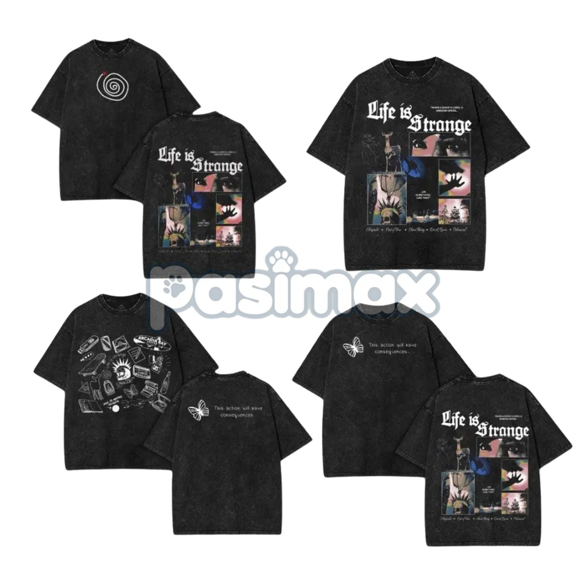 Life is Strange Washed T-Shirt – 2-Sided Vintage Retro Gaming Graphic Tee