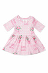 Little Sister Floral 3/4 Twirl Bodysuit