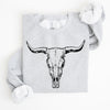 Long Horn, Cow Skull, Rodeo, Cowboy Western Heritage Rustic Vintage Inspired Sweatshirt