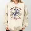 Long Live Cowgirls, Horse, Cowboy Western Country Heritage Design Graphic Sweatshirt