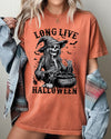 Long Live Halloween Witch Skeleton Bats Spooky Zombie Haunted Night Edition Comfort Colors Tee