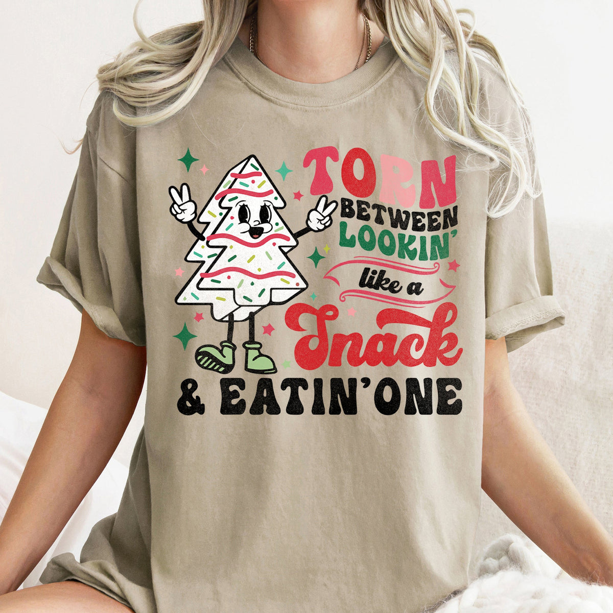 Looking Like A Snack Christmas Tree Cake Little Debbie Inspired Comfort Colors Tee