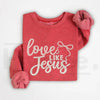 Love Like Jesus Faith Sweatshirt: Girly Coquette Pearl Christian Crewneck