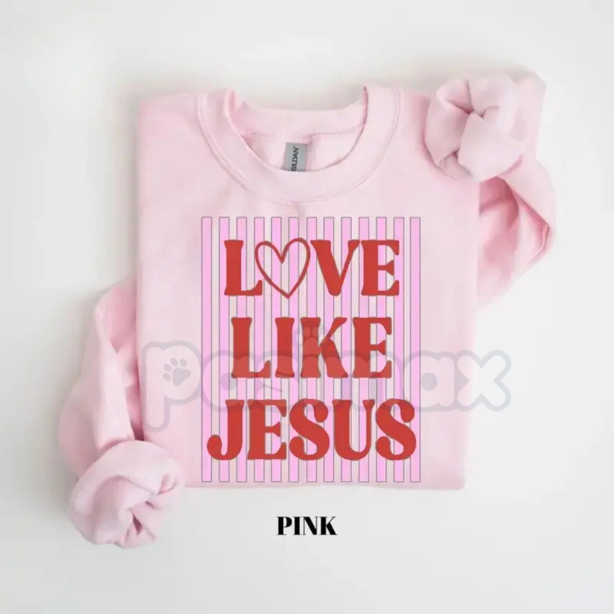 Love Like Jesus Sweatshirt | Trendy Preppy Pink & Red Valentine Shirt | Christian Valentine's Day Crewneck | Jesus Love Graphic Jumper | Retro Faith-Based Pullover | Aesthetic Gospel Heart Shirt