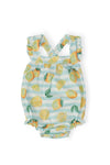 Lovely Lemons Ruffle Cross Back Romper