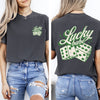 Lucky Babe Dice Las Vegas Leprechaun Shamrock Clover St Patrick's Day Edition Comfort Colors Tee