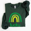 Lucky Rainbow St Patrick's Day Celebration Theme Bold Graphic Pattern Sweatshirt