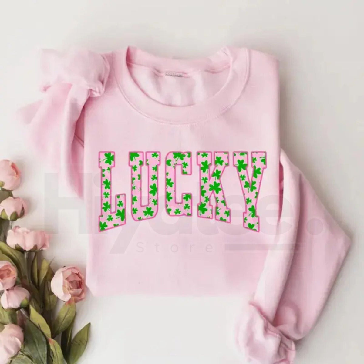Lucky Clover Sweatshirt: Cute St. Patrick’s Day Green Shamrock Crewneck