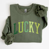 Lucky Collegiate St Patrick's Day Shamrock Celebration Graphic Print Edition Sweatshirt