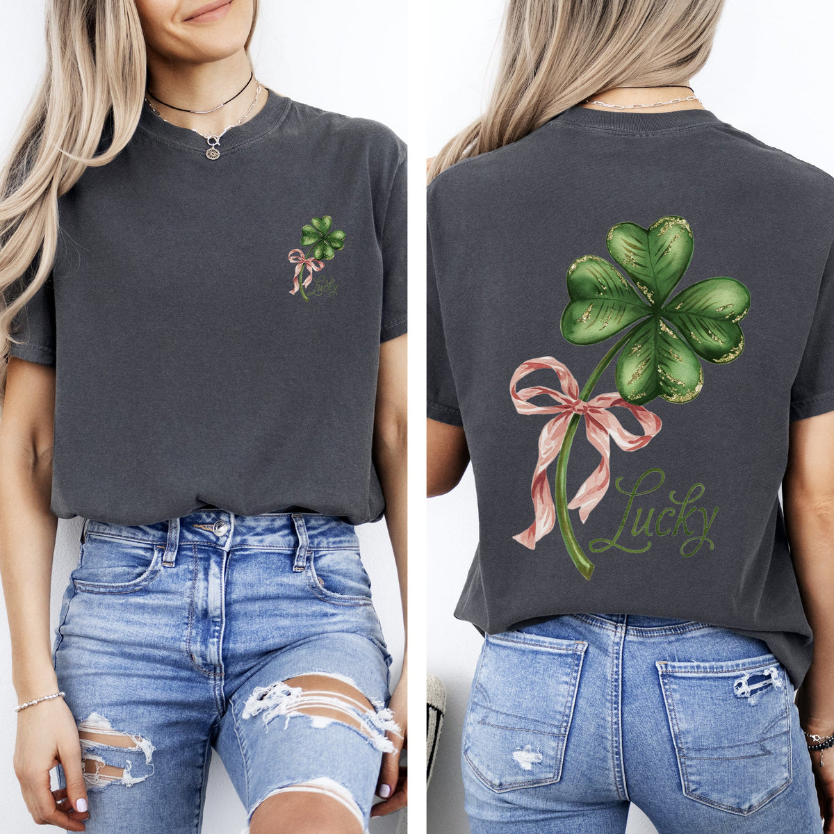 Lucky Leprechaun Shamrock Clover St Patrick's Day Celebration Comfort Colors Tee