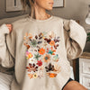 Lush Leaves Artistic Floral Print Botanical Garden Collection Premium Hand Drawn Floral Artwork Sweatshirt