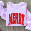 MERRY Christmas Holiday Sweatshirt | Elegant Festive Jumper | Classic Cozy High Neck Crewneck | Upscale Xmas Apparel