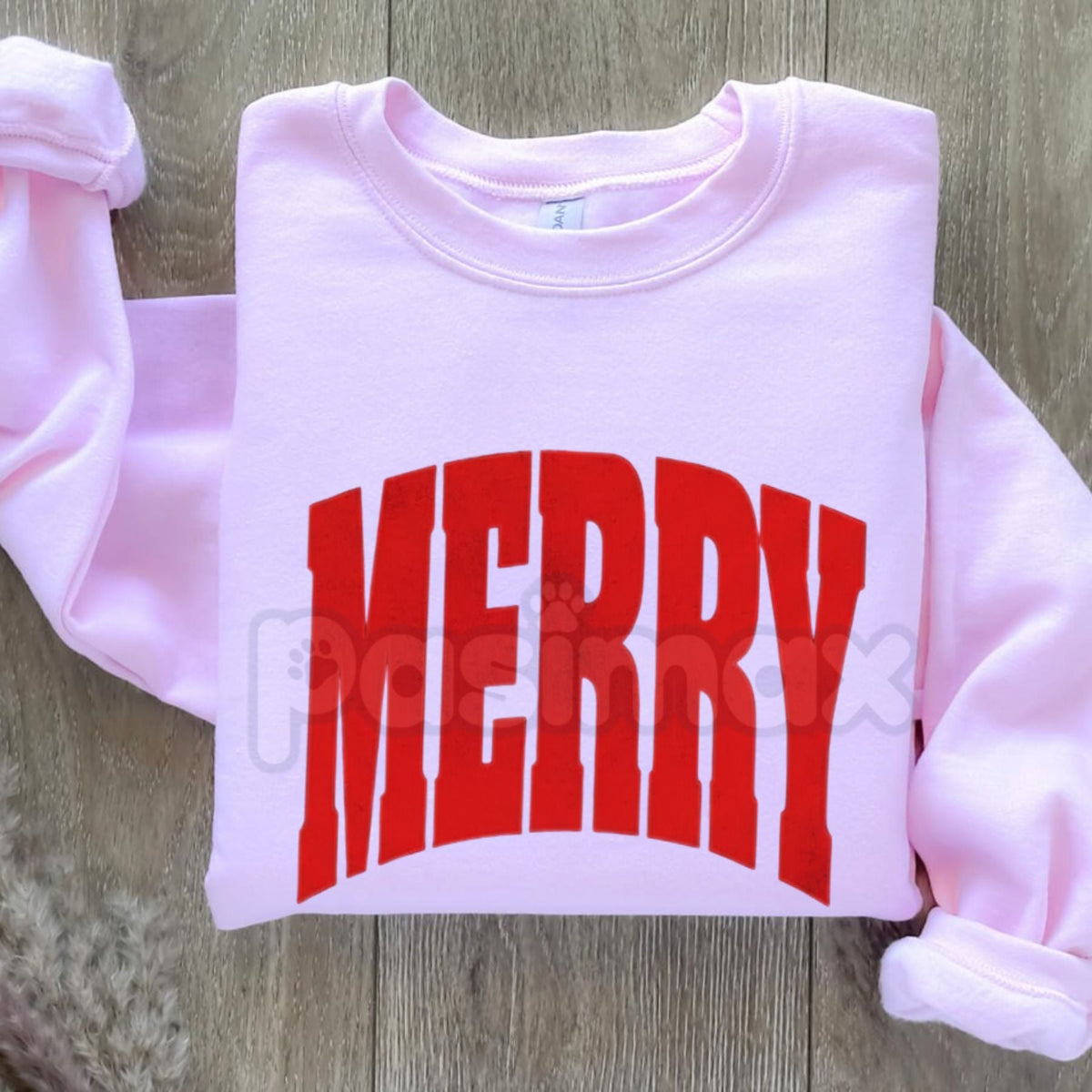 MERRY Christmas Holiday Sweatshirt | Elegant Festive Jumper | Classic Cozy High Neck Crewneck | Upscale Xmas Apparel