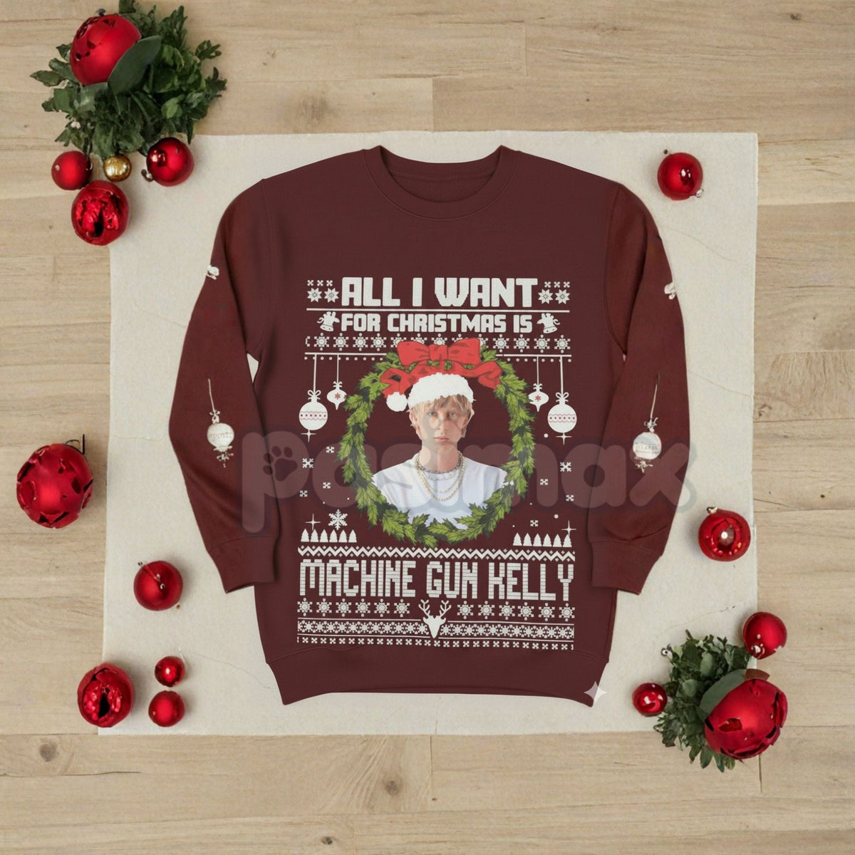 MGK "All I Want For Xmas" Sweatshirt – Machine Gun Kelly Music Holiday Crewneck