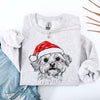 Festive Maltese Santa Claus Christmas Dog Lover Pups Holiday Joy Collection Sweatshirt