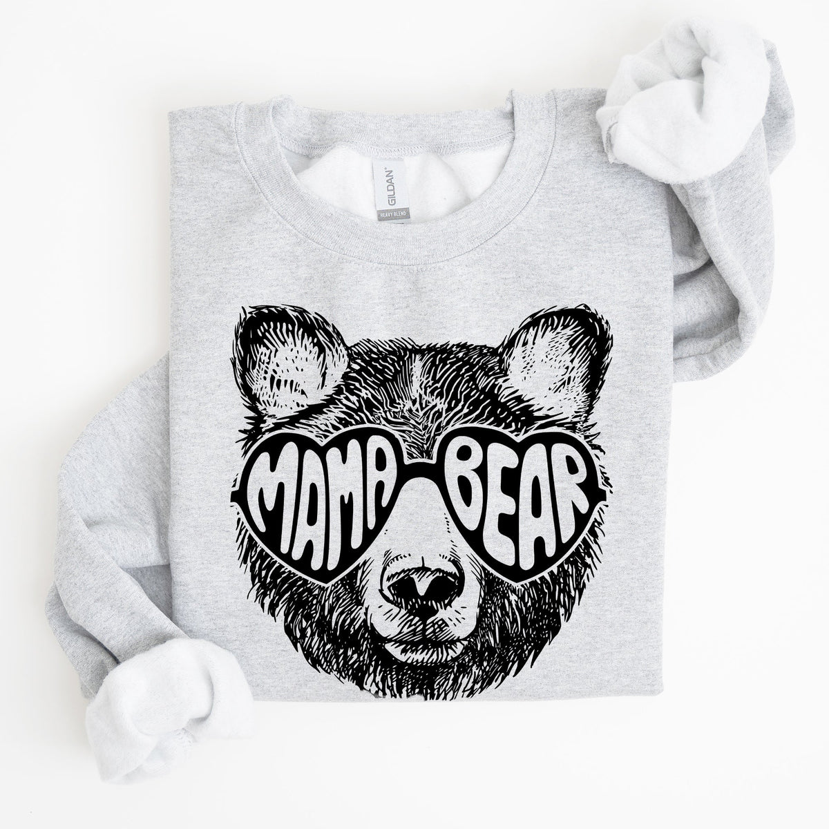 Mama Bear Mother's Day Tribute To Moms And Their Little Ones Design From The Heart Cozy Fleece Sweatshirt