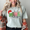 Mama Claus Santa Plaid Leopard Print Christmas Festive Pattern Comfort Colors Tee
