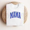 Mama 3D Puff Print T-Shirt – Bold Blue Camouflage Lettering Graphic Tee