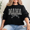 Mama Bow Ribbon Faux Lace Coquette Varsity Mother's Day Edition Keepsake Sweatshirt