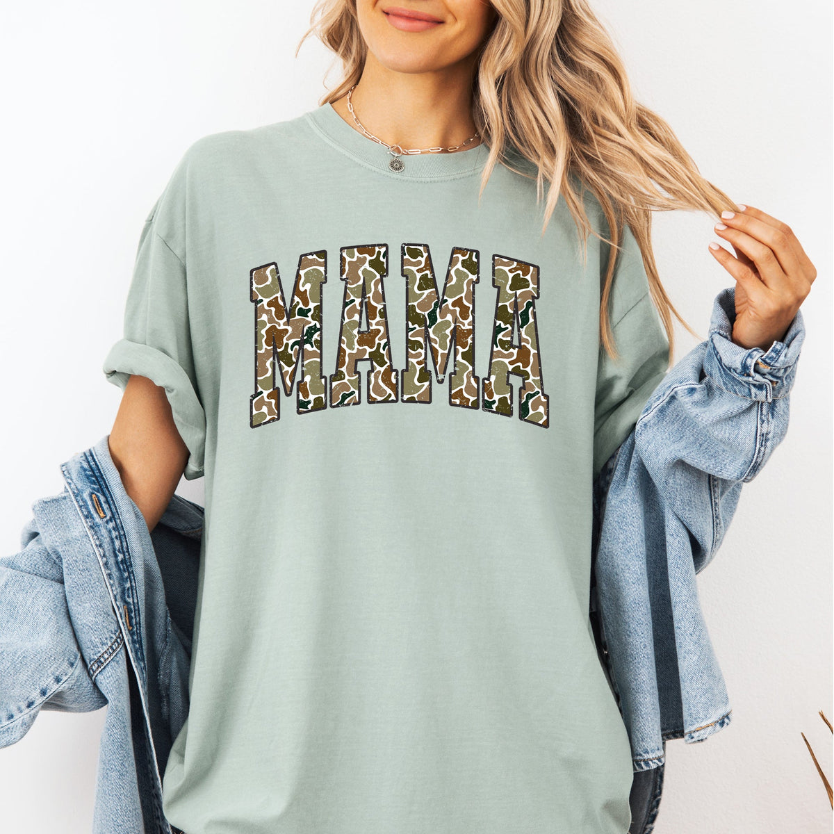 Mama Camo Camouflage Hunting Retro Mother's Day Limited Edition Comfort Colors Tee