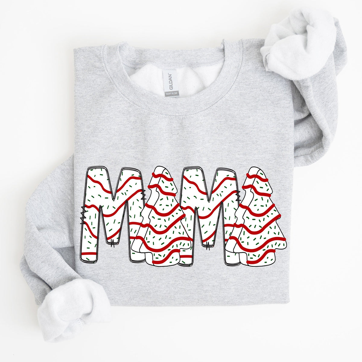 Mama Christmas Cake Santa Winter Snow Varsity Retro Vintage Limited Edition Sweatshirt
