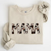 Mama Cow Print Mom Mother's Day Gift Cozy Cotton Blend Relaxed Fit Soft Brushed Interior Sweatshirt