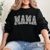 Mama Faux Lace Coquette Varsity Sweatshirt Cotton-Blend Soft Fabric Everyday Essential