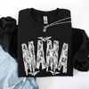 Mama Faux Lace Halloween Coquette Inspired Vintage Gothic Graphic Cozy Sweatshirt