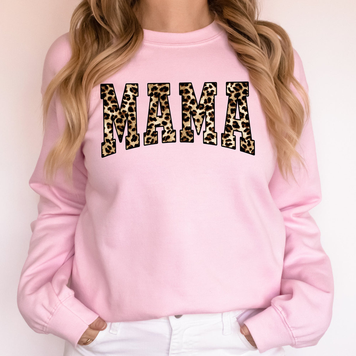 Mama Leopard Print Retro Animal Print Mother's Day Sweatshirt For Everyday Stylish Moms